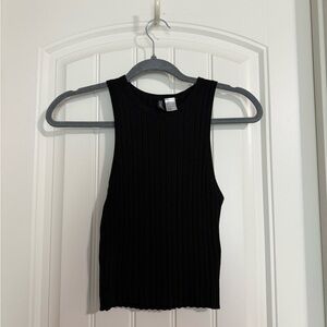 H&M Black Ribbed Tank Top